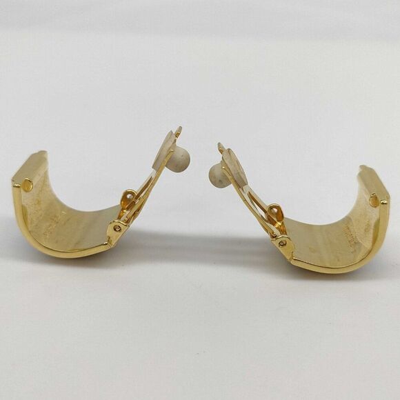 Herms Blue  Sphinx Enamel and Gold-Tone Clip-On Earrings with Box - Picture 7 of 7